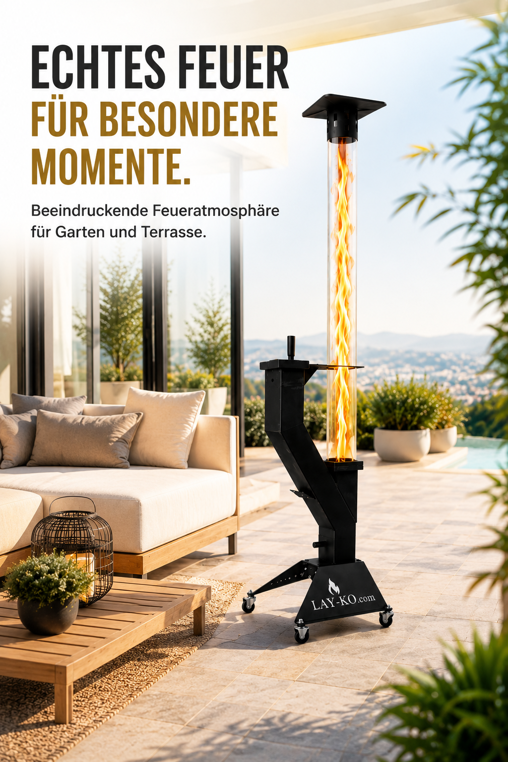LAY-KO GRANDE Premium Outdoor Pellet Patio Heater